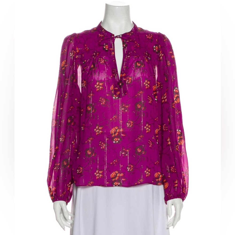 Ulla Johnson Silk Floral Print Blouse Sz 8